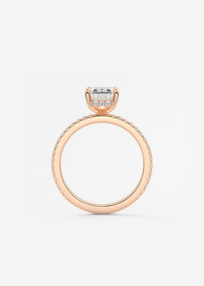 Oval Solitaire With Raised Basket Gallery Lab Grown Diamond Engagement Ring