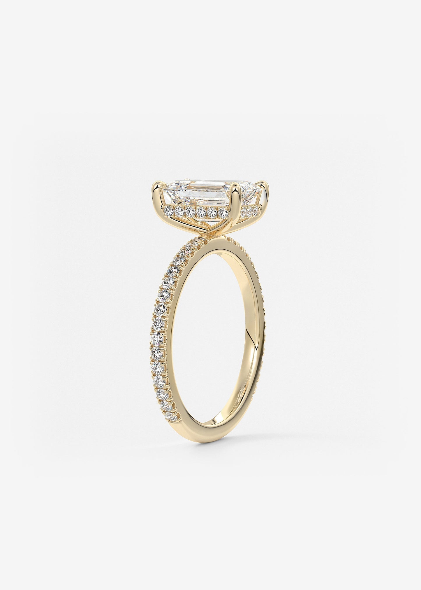 Oval Solitaire With Raised Basket Gallery Lab Grown Diamond Engagement Ring