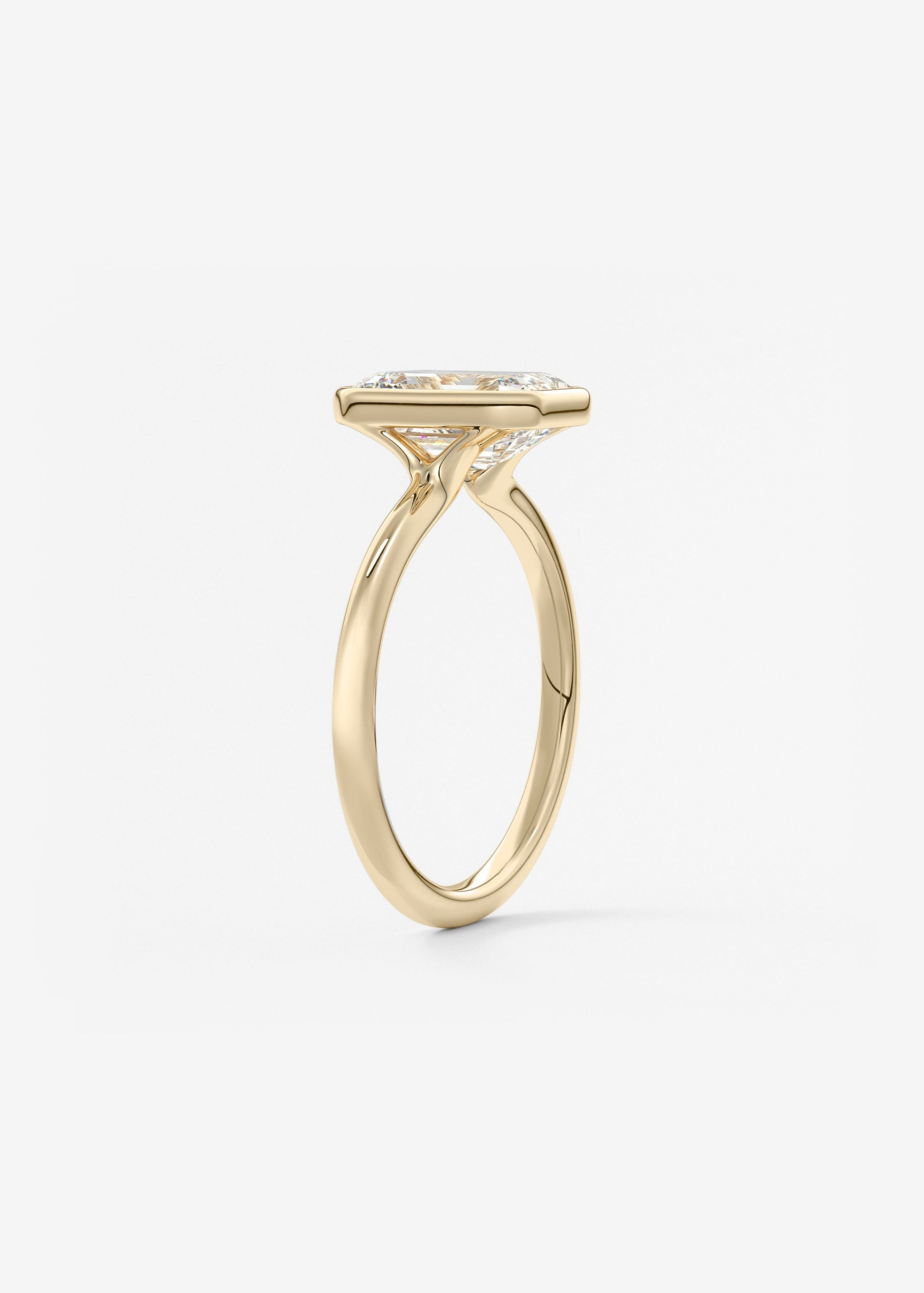 Oval Solitaire With Raised Basket Gallery Lab Grown Diamond Engagement Ring