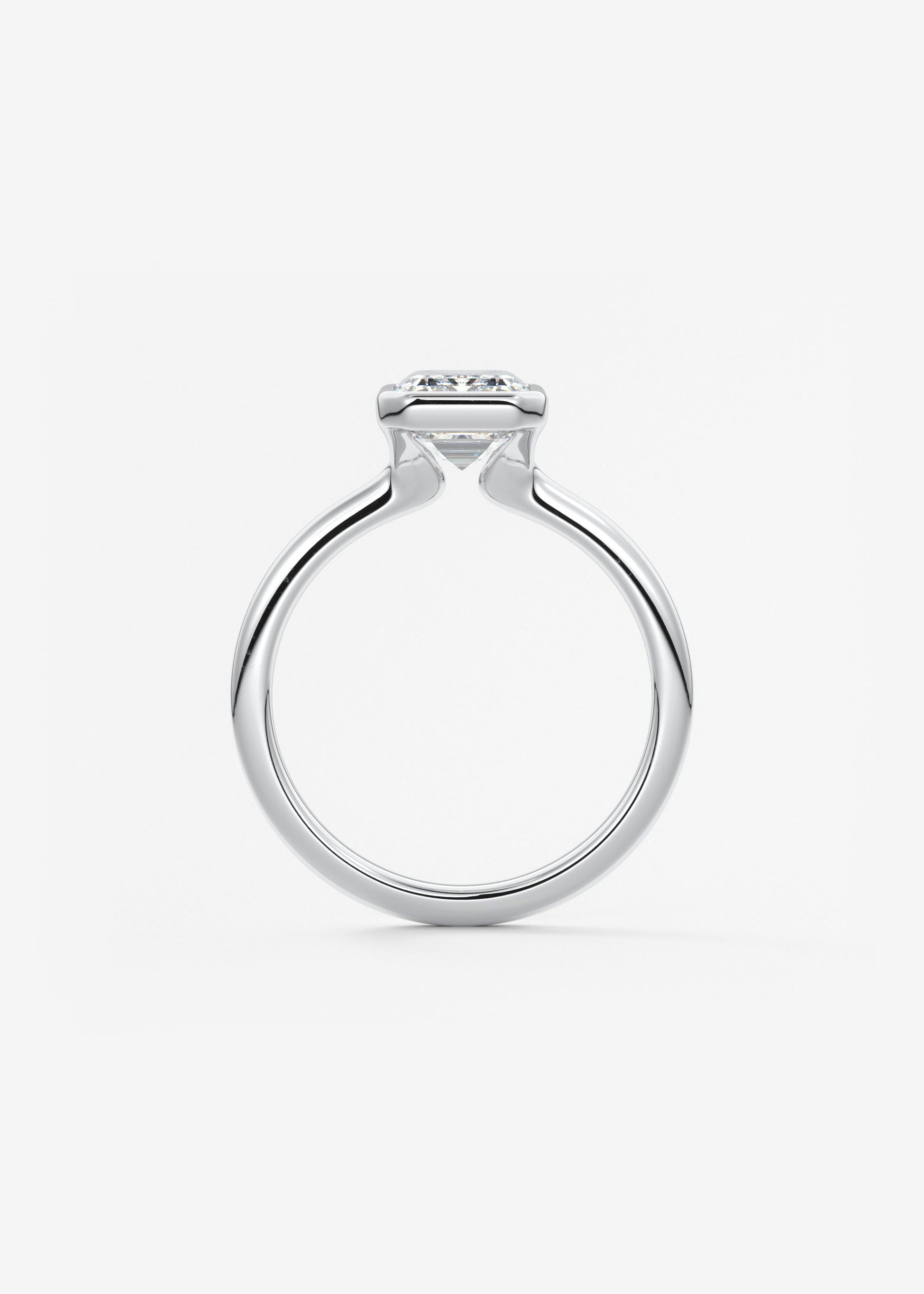 Oval Solitaire With Raised Basket Gallery Lab Grown Diamond Engagement Ring