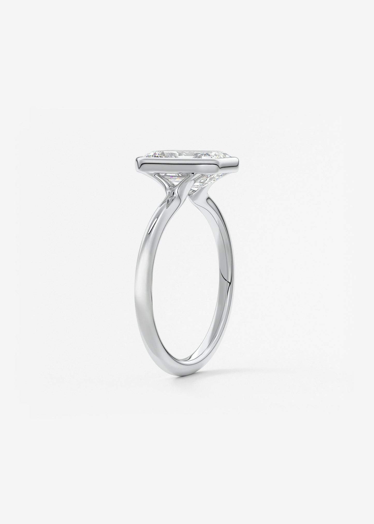 Oval Solitaire With Raised Basket Gallery Lab Grown Diamond Engagement Ring