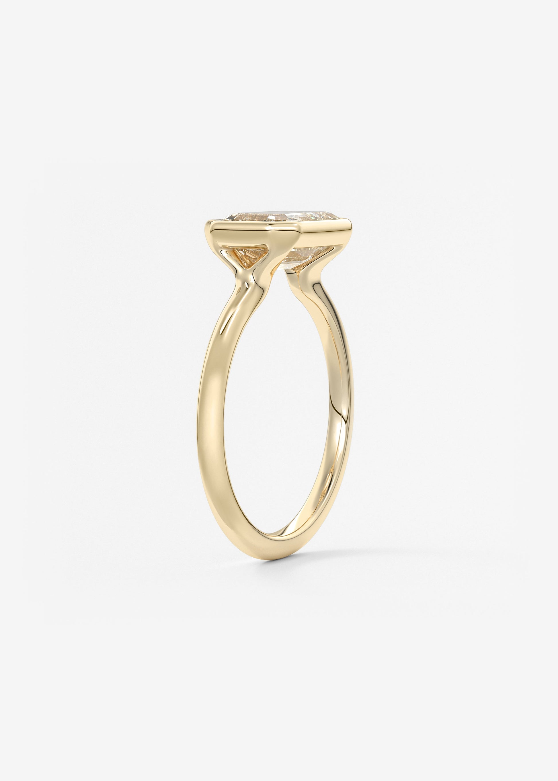 Oval Solitaire With Raised Basket Gallery Lab Grown Diamond Engagement Ring