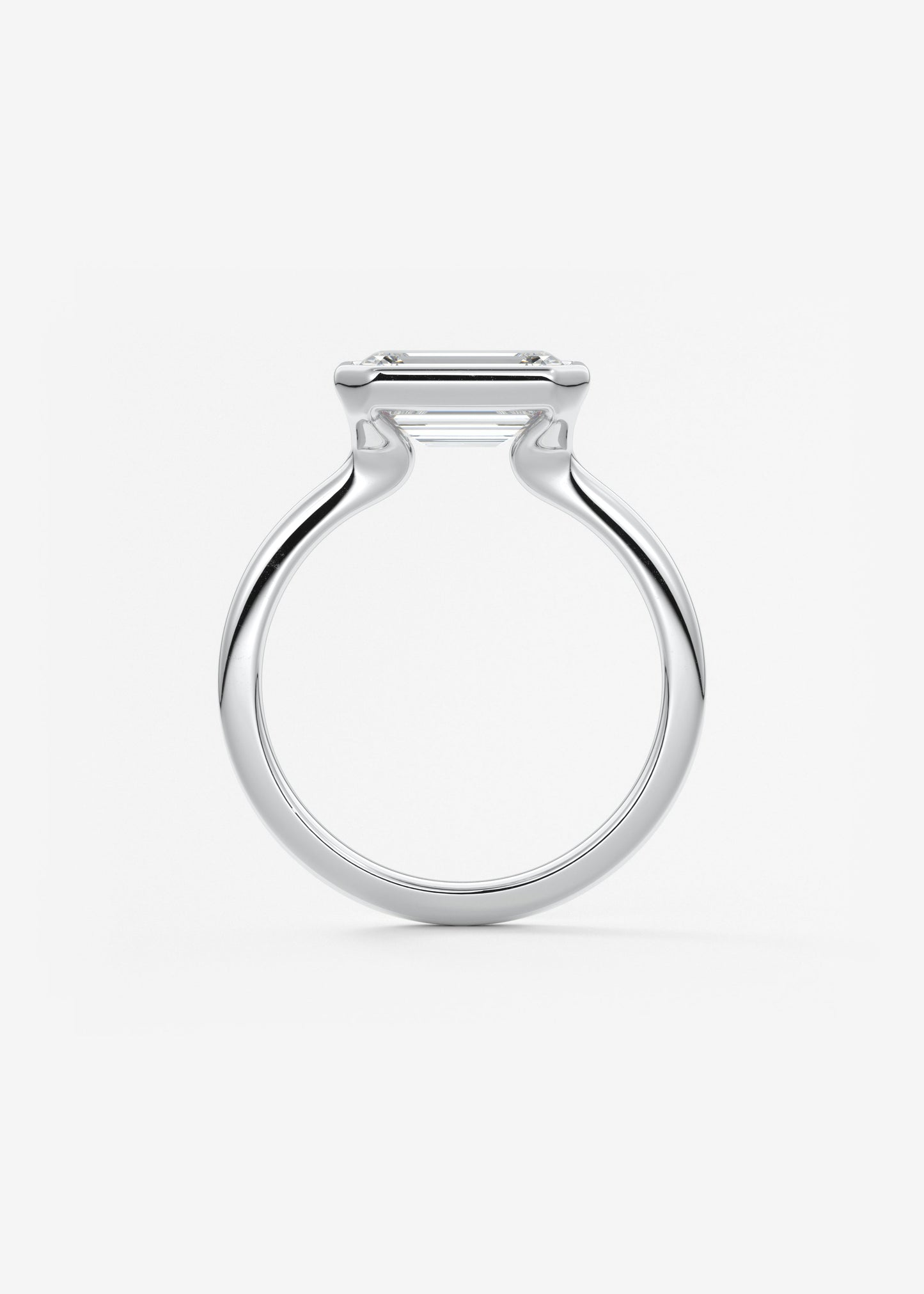 Oval Solitaire With Raised Basket Gallery Lab Grown Diamond Engagement Ring