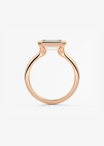 Oval Solitaire With Raised Basket Gallery Lab Grown Diamond Engagement Ring
