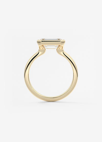 Oval Solitaire With Raised Basket Gallery Lab Grown Diamond Engagement Ring