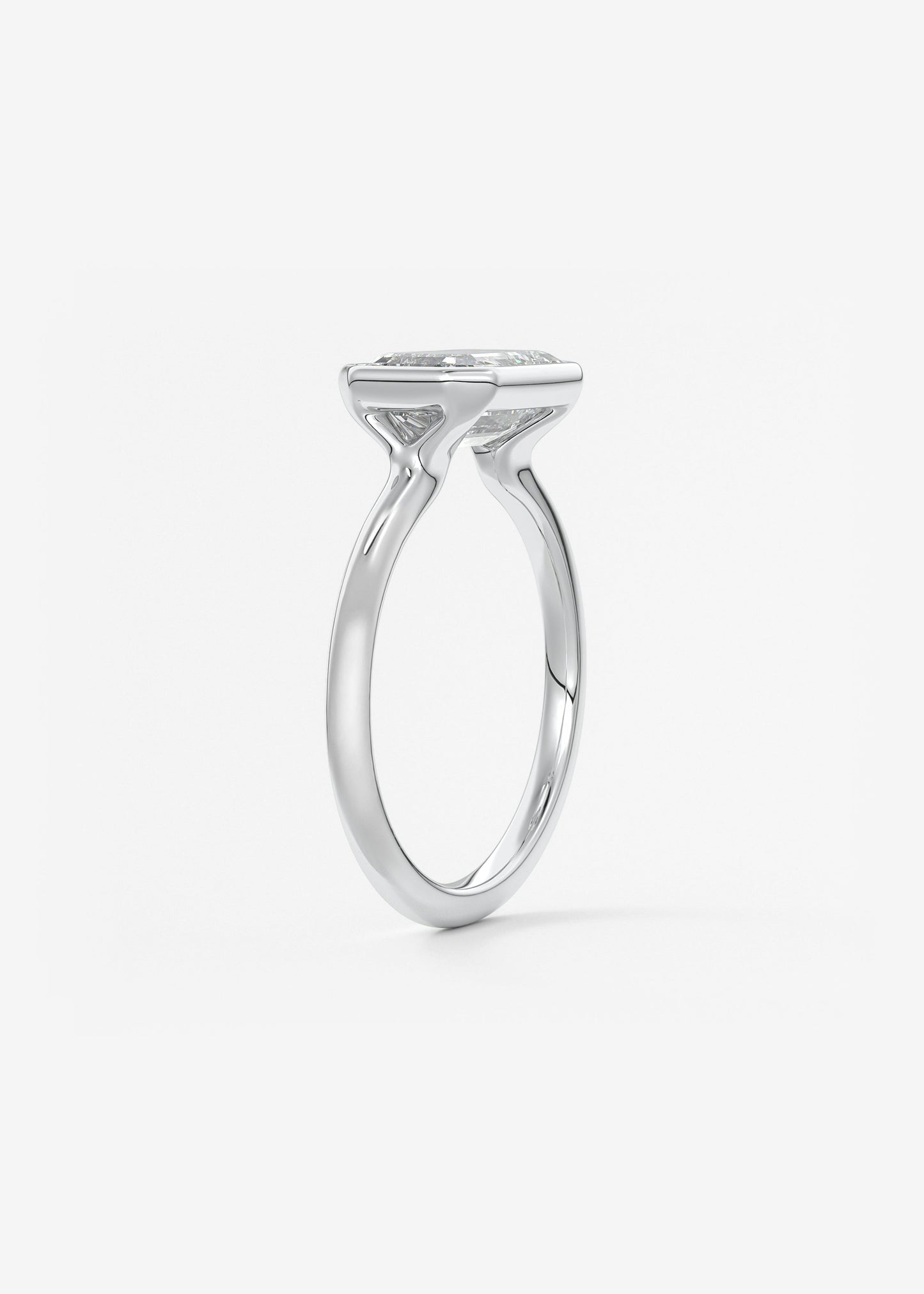 Oval Solitaire With Raised Basket Gallery Lab Grown Diamond Engagement Ring