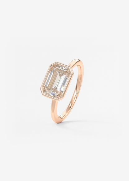 Oval Solitaire With Raised Basket Gallery Lab Grown Diamond Engagement Ring
