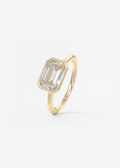 Oval Solitaire With Raised Basket Gallery Lab Grown Diamond Engagement Ring