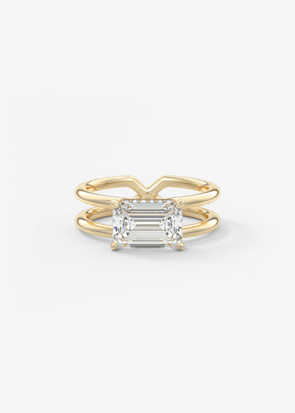 Oval Solitaire With Raised Basket Gallery Lab Grown Diamond Engagement Ring