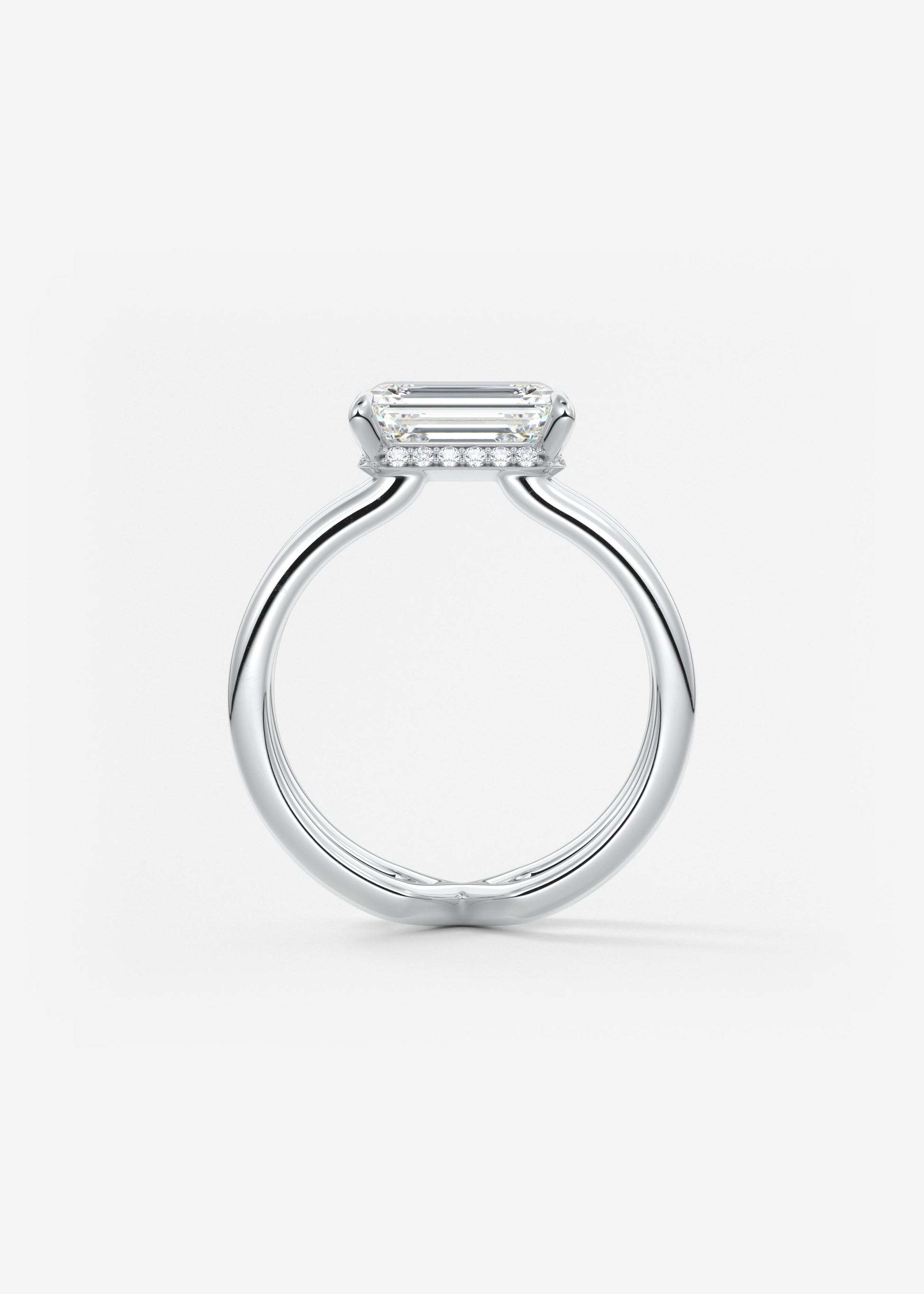 Oval Solitaire With Raised Basket Gallery Lab Grown Diamond Engagement Ring