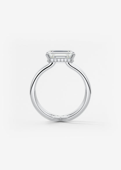 Oval Solitaire With Raised Basket Gallery Lab Grown Diamond Engagement Ring