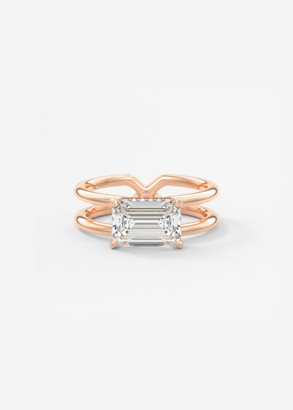 Oval Solitaire With Raised Basket Gallery Lab Grown Diamond Engagement Ring