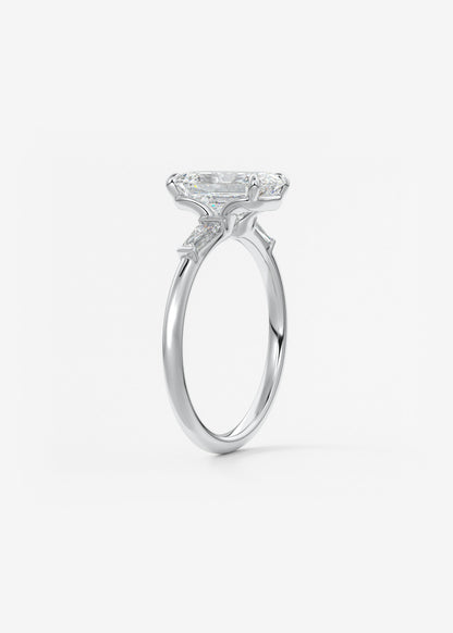 Oval Solitaire With Raised Basket Gallery Lab Grown Diamond Engagement Ring