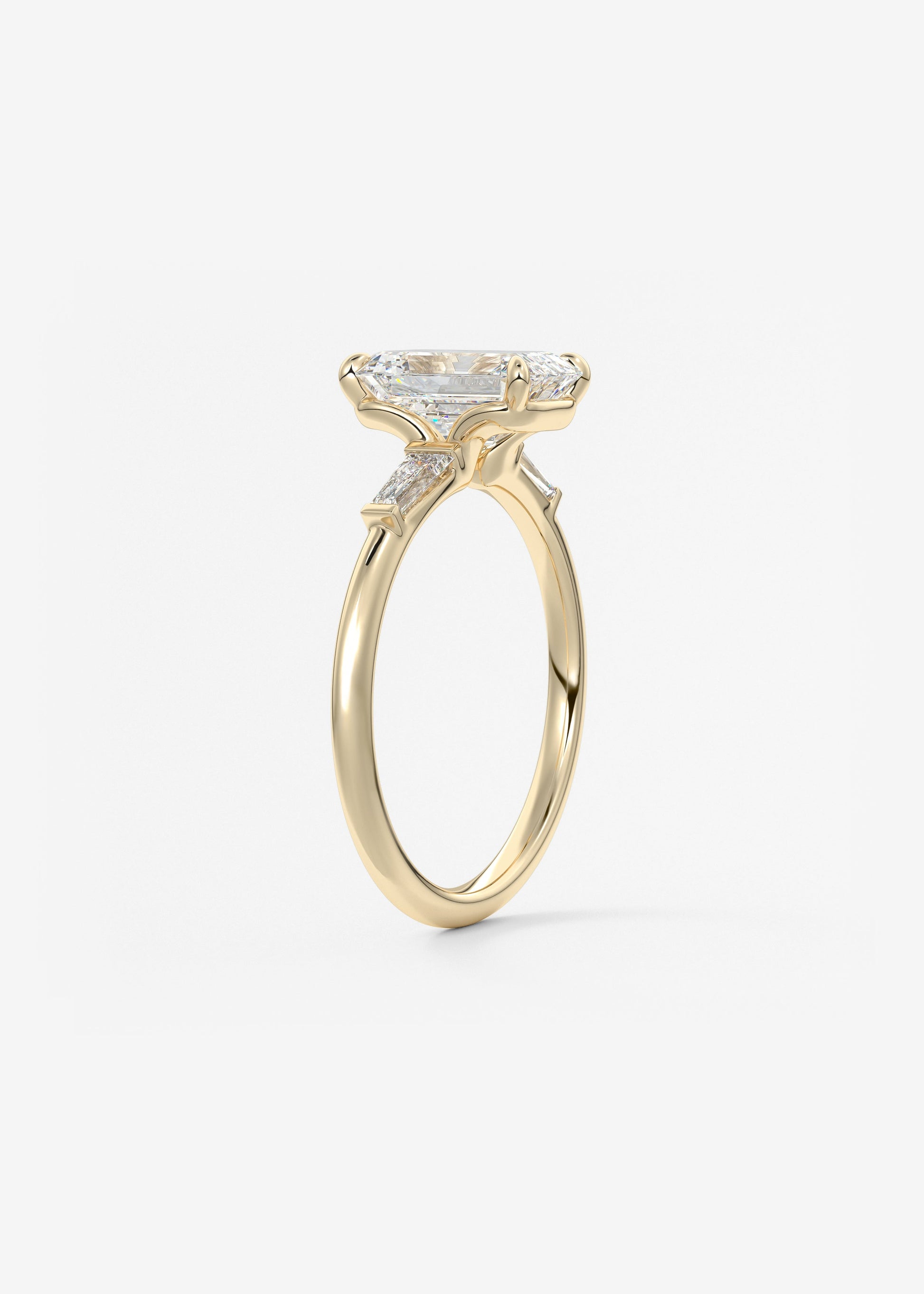 Oval Solitaire With Raised Basket Gallery Lab Grown Diamond Engagement Ring