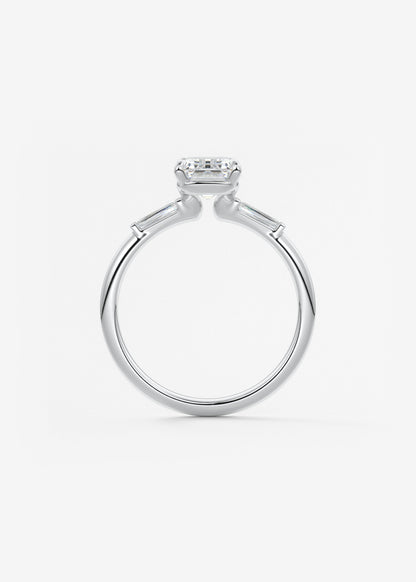 Oval Solitaire With Raised Basket Gallery Lab Grown Diamond Engagement Ring