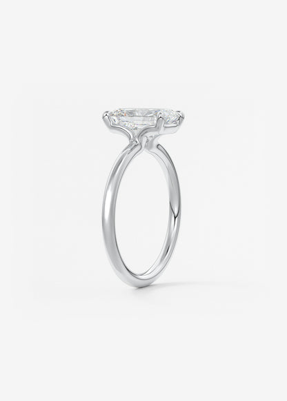 Oval Solitaire With Raised Basket Gallery Lab Grown Diamond Engagement Ring