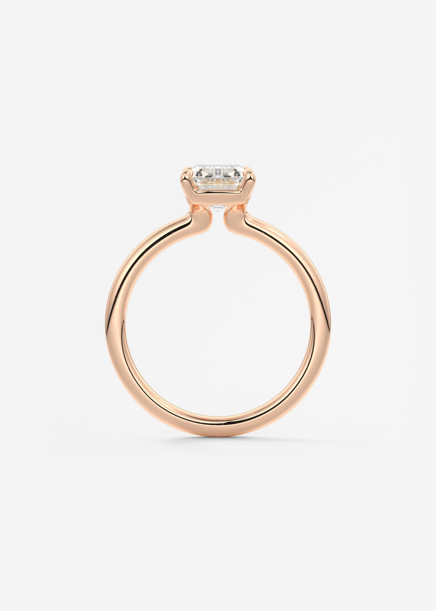 Oval Solitaire With Raised Basket Gallery Lab Grown Diamond Engagement Ring