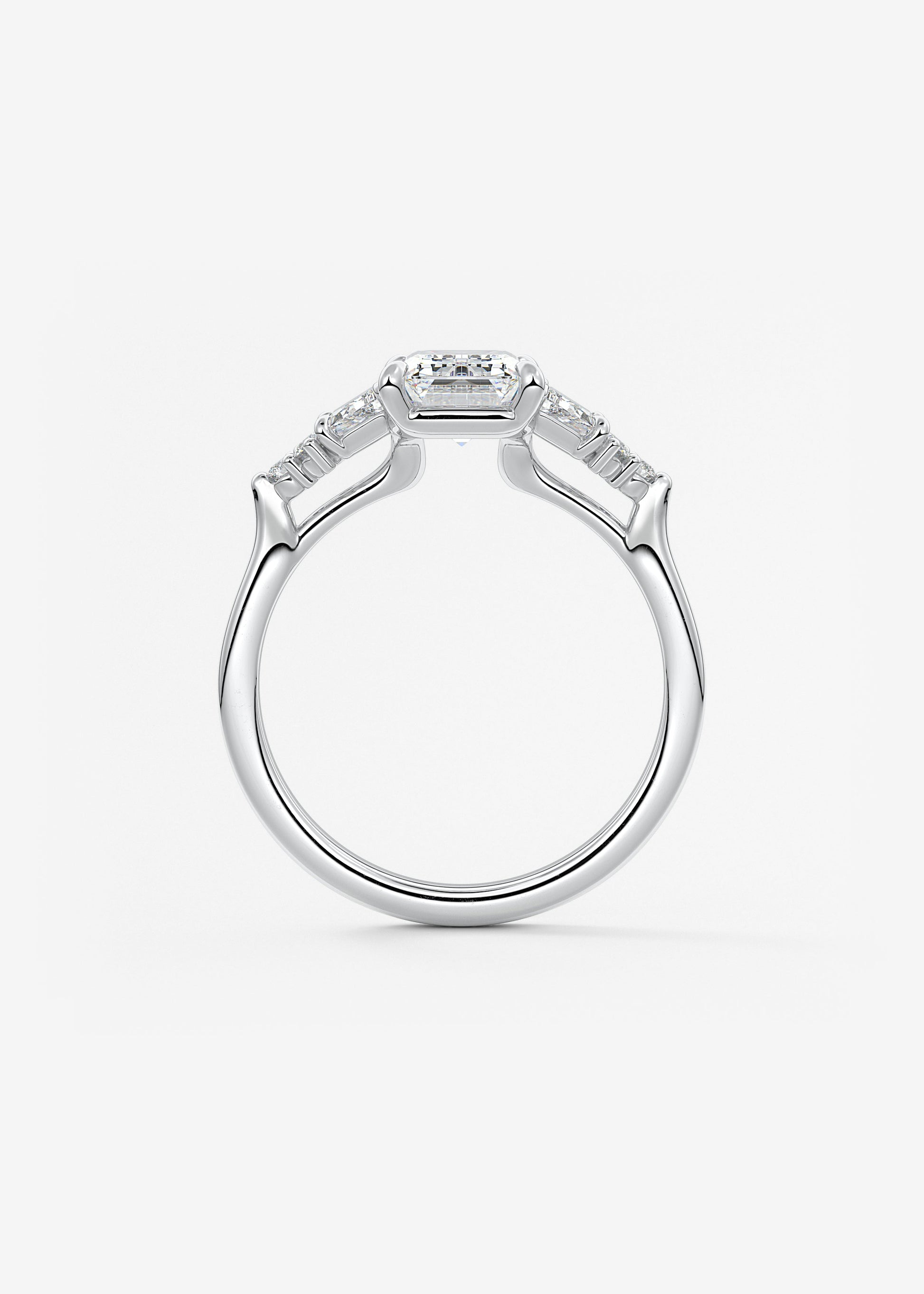 Oval Solitaire With Raised Basket Gallery Lab Grown Diamond Engagement Ring