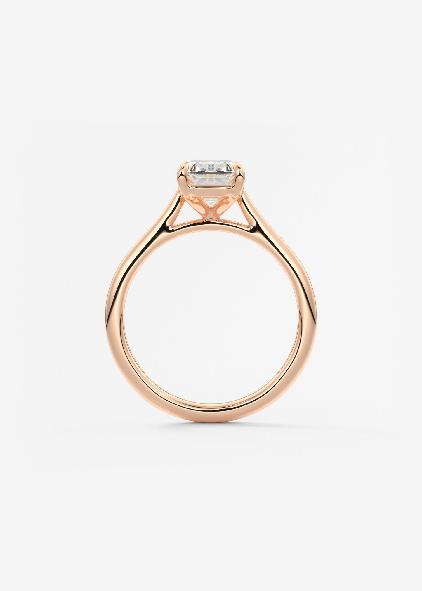 Oval Solitaire With Raised Basket Gallery Lab Grown Diamond Engagement Ring