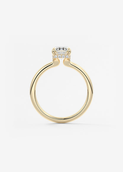 Oval Solitaire With Raised Basket Gallery Lab Grown Diamond Engagement Ring