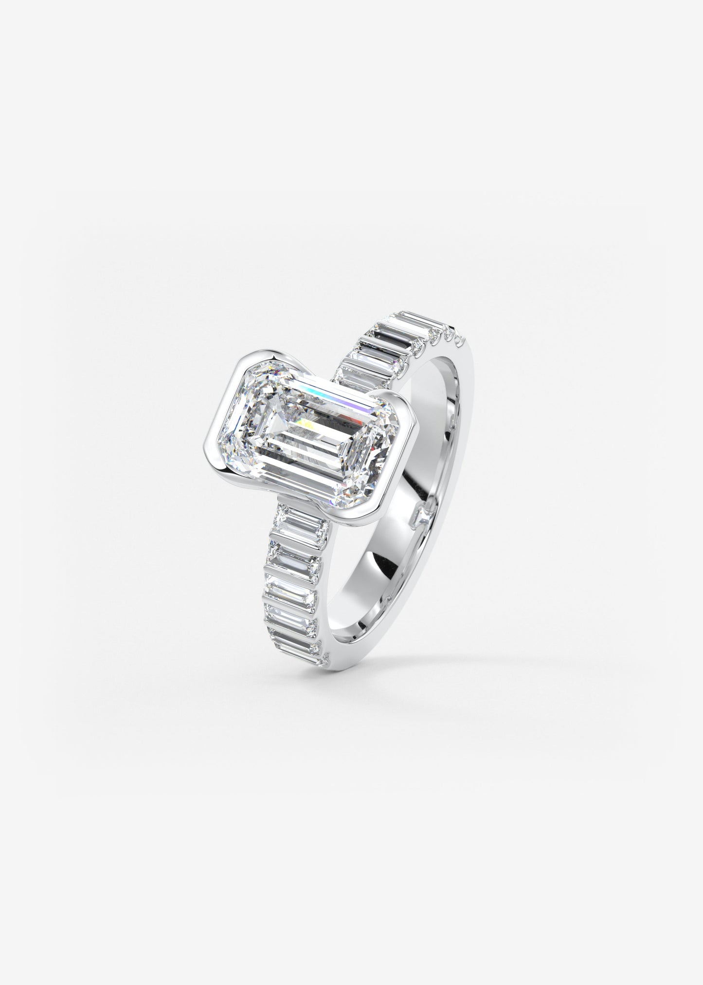 Oval Solitaire With Raised Basket Gallery Lab Grown Diamond Engagement Ring