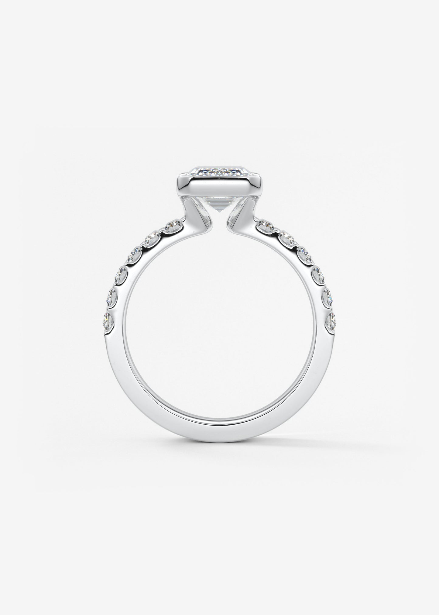 Oval Solitaire With Raised Basket Gallery Lab Grown Diamond Engagement Ring
