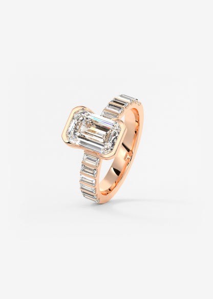 Oval Solitaire With Raised Basket Gallery Lab Grown Diamond Engagement Ring