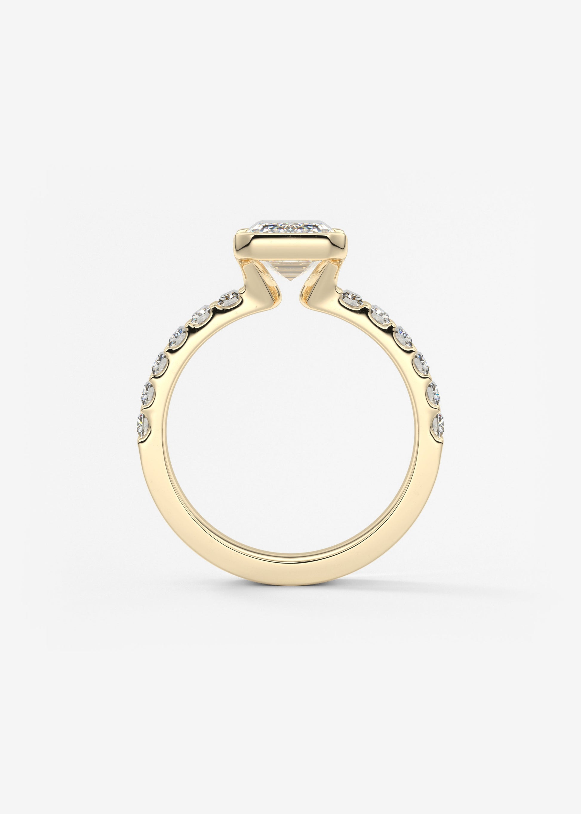 Oval Solitaire With Raised Basket Gallery Lab Grown Diamond Engagement Ring