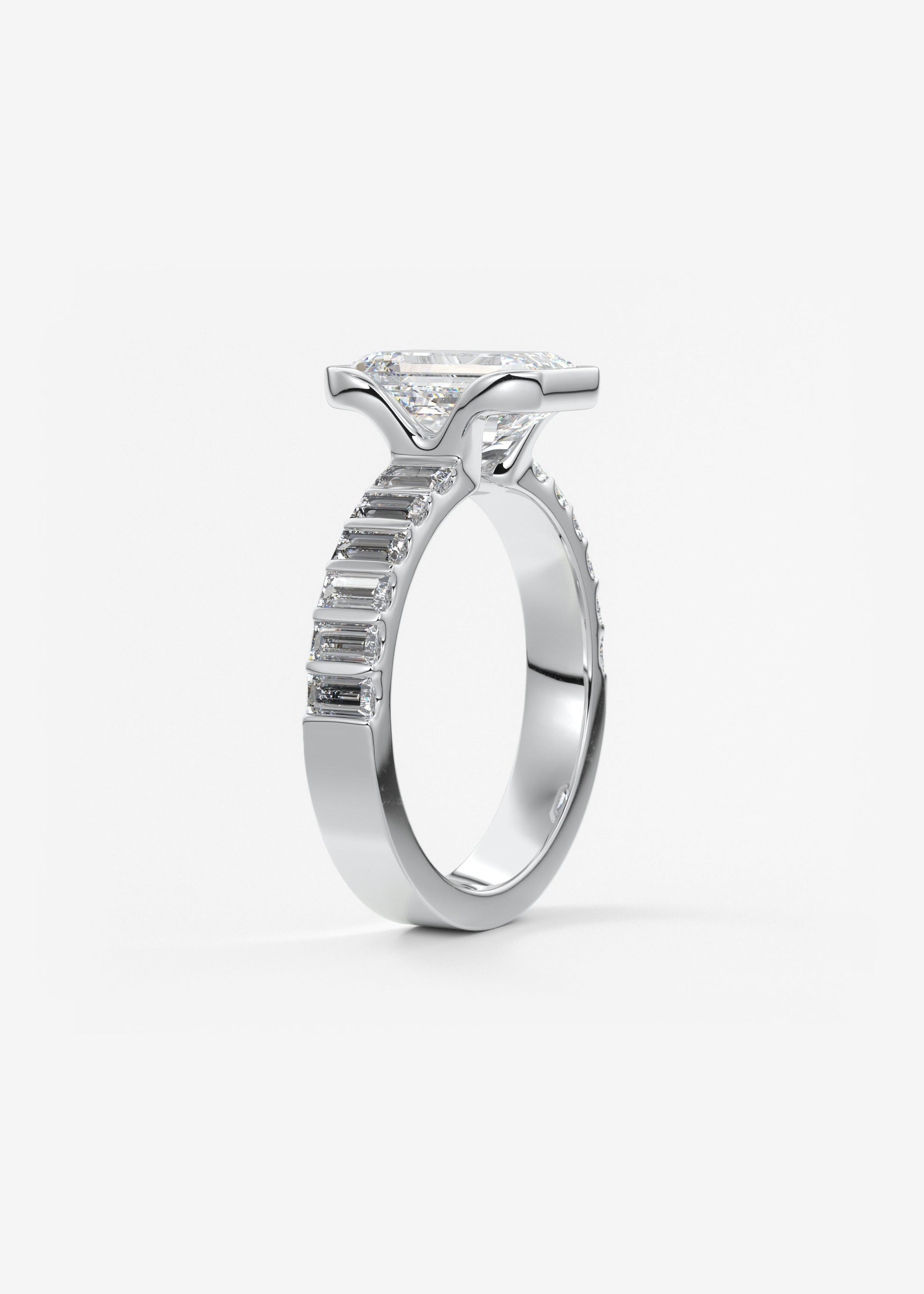 Oval Solitaire With Raised Basket Gallery Lab Grown Diamond Engagement Ring