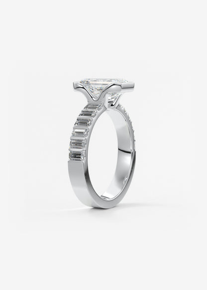 Oval Solitaire With Raised Basket Gallery Lab Grown Diamond Engagement Ring