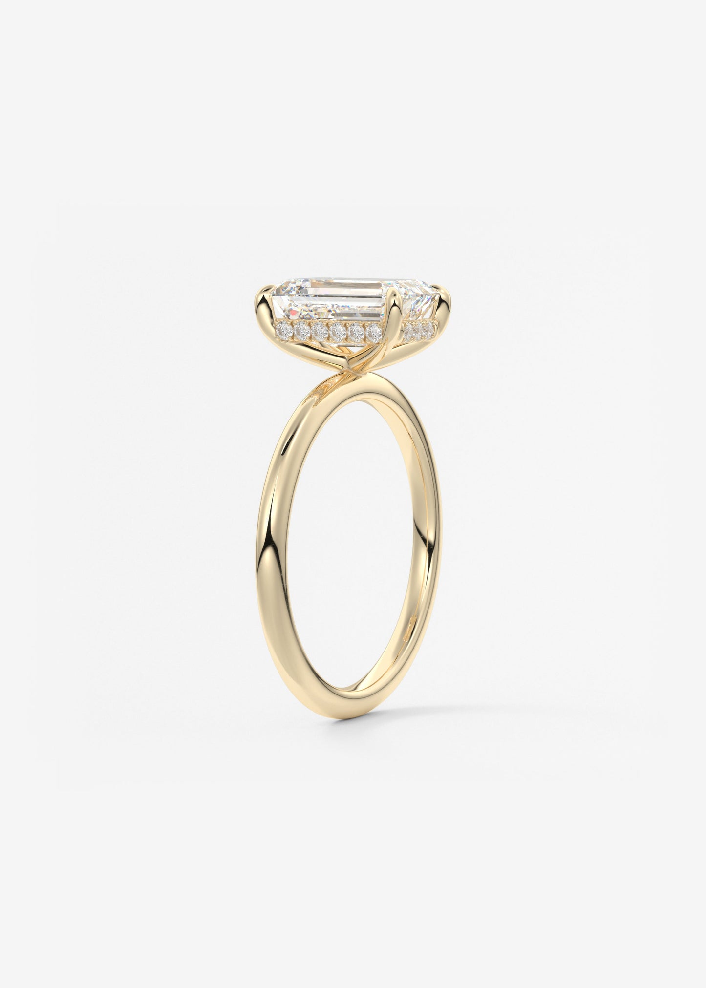Oval Solitaire With Raised Basket Gallery Lab Grown Diamond Engagement Ring