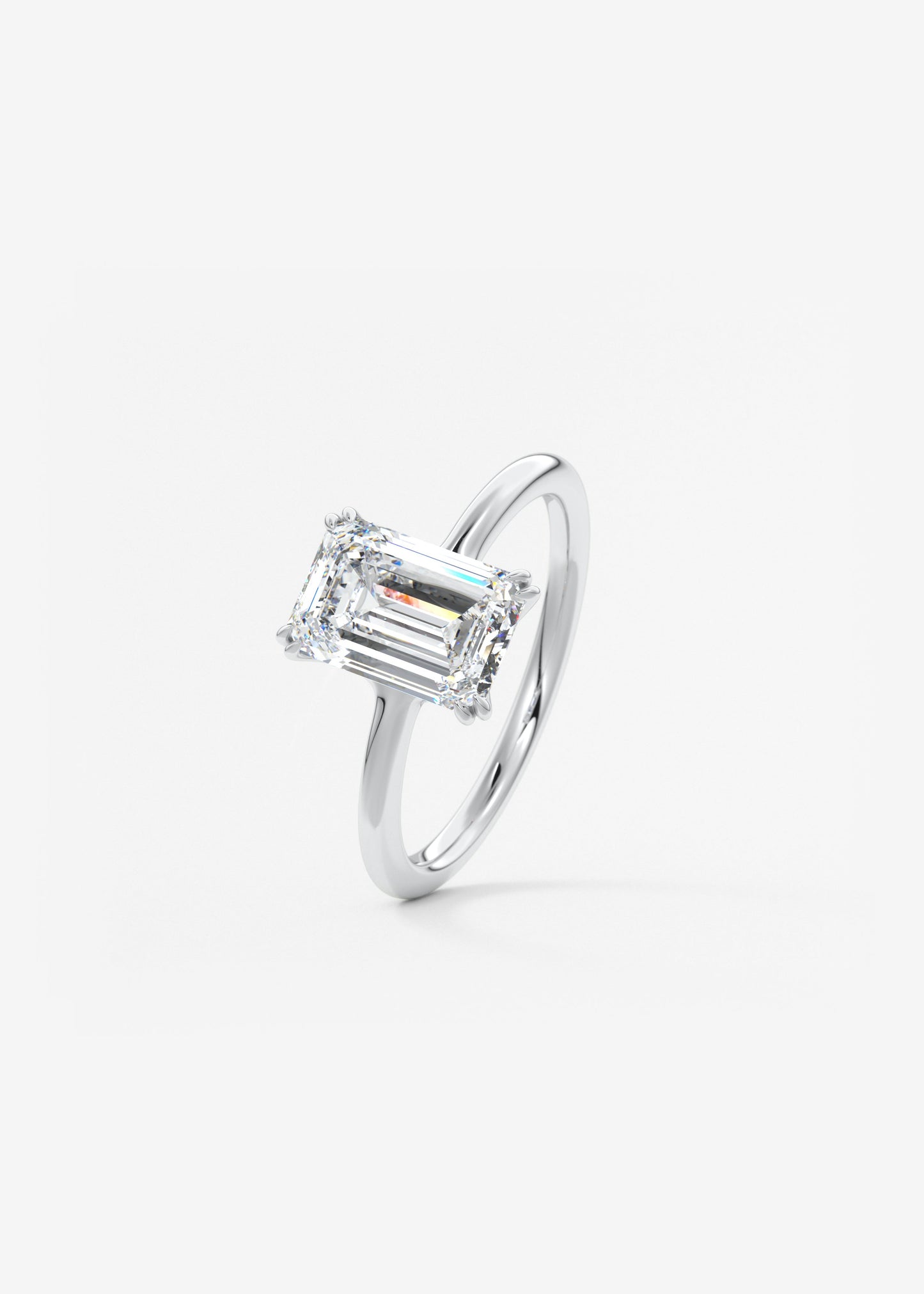 Oval Solitaire With Raised Basket Gallery Lab Grown Diamond Engagement Ring