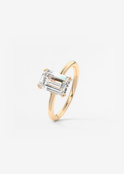 Oval Solitaire With Raised Basket Gallery Lab Grown Diamond Engagement Ring