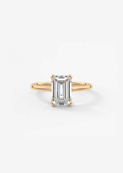 Oval Solitaire With Raised Basket Gallery Lab Grown Diamond Engagement Ring