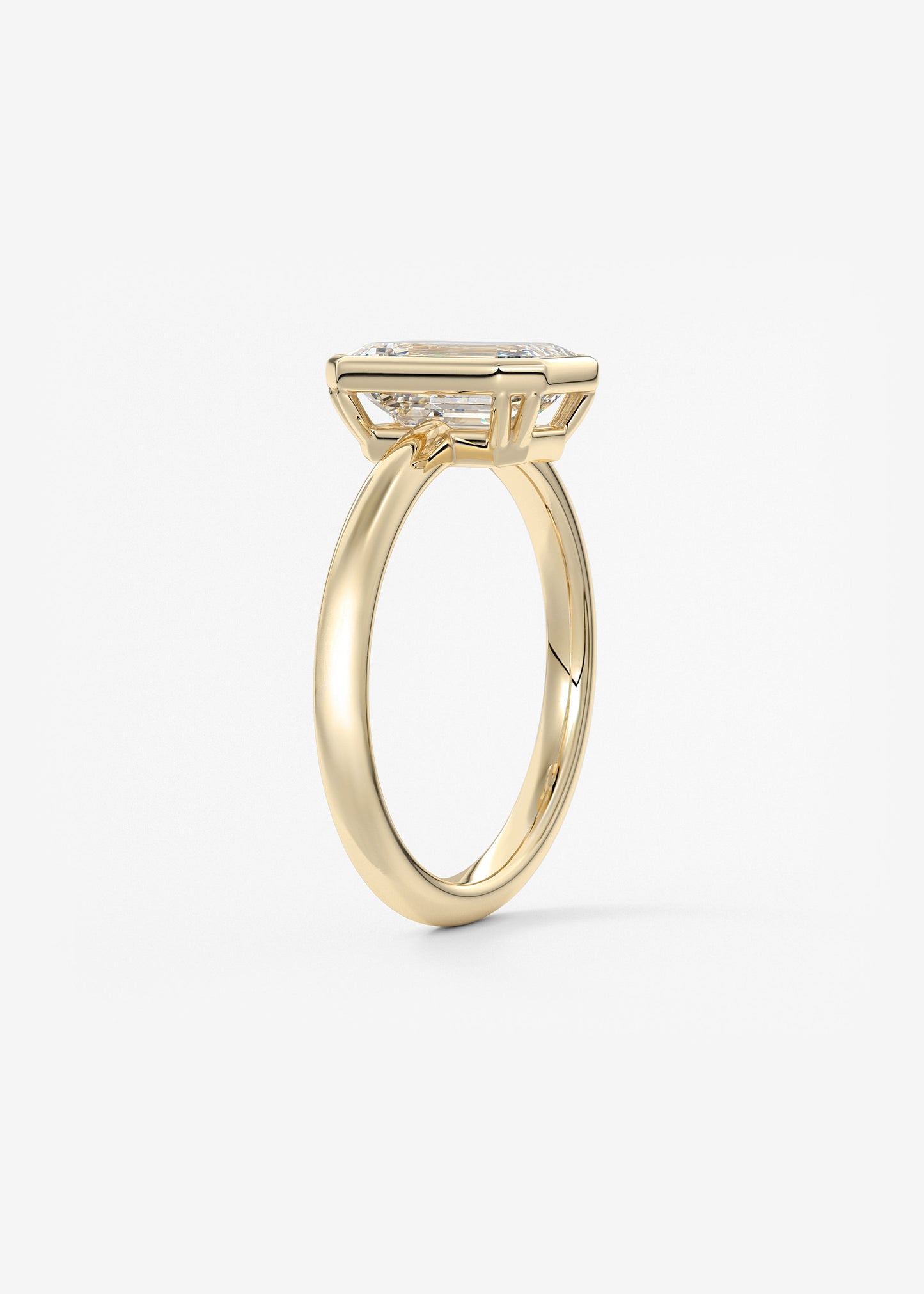 Oval Solitaire With Raised Basket Gallery Lab Grown Diamond Engagement Ring