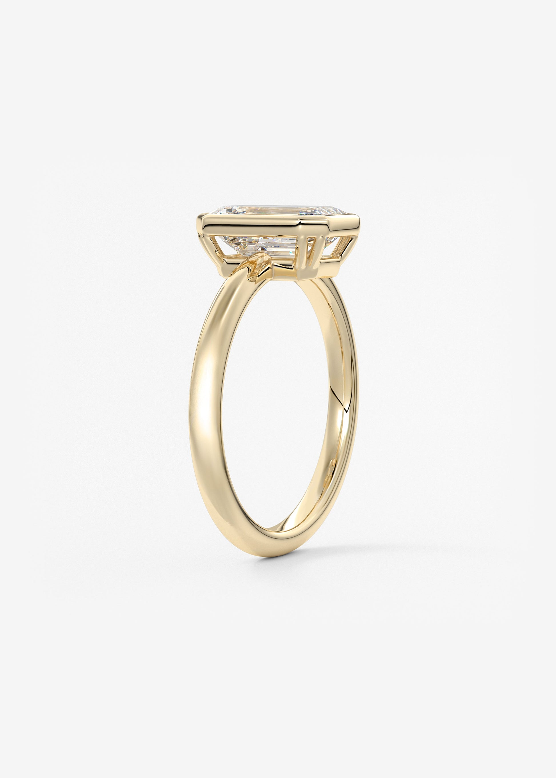 Oval Solitaire With Raised Basket Gallery Lab Grown Diamond Engagement Ring