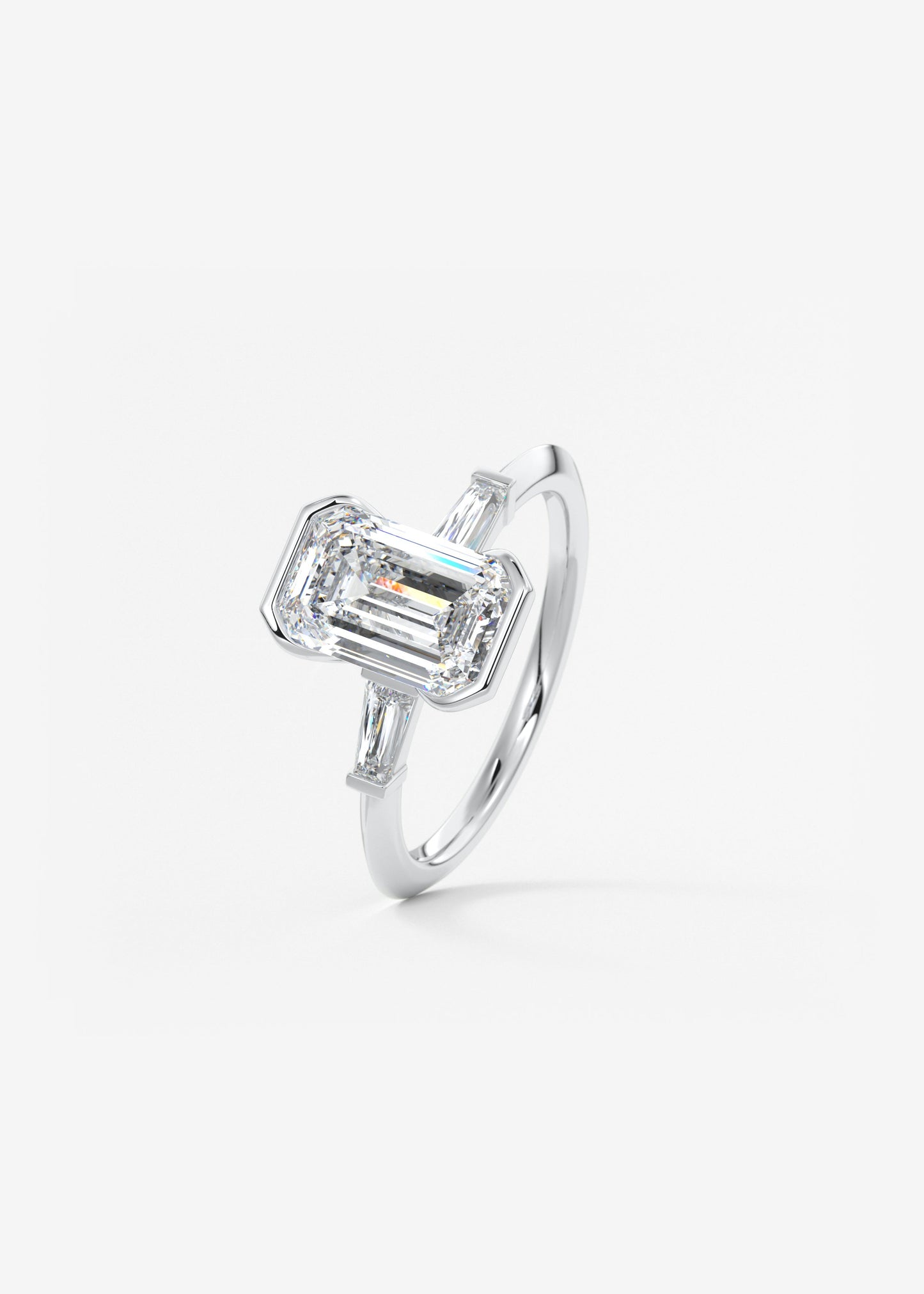 Oval Solitaire With Raised Basket Gallery Lab Grown Diamond Engagement Ring