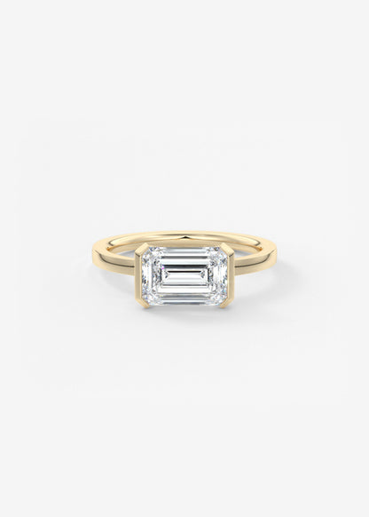 Oval Solitaire With Raised Basket Gallery Lab Grown Diamond Engagement Ring