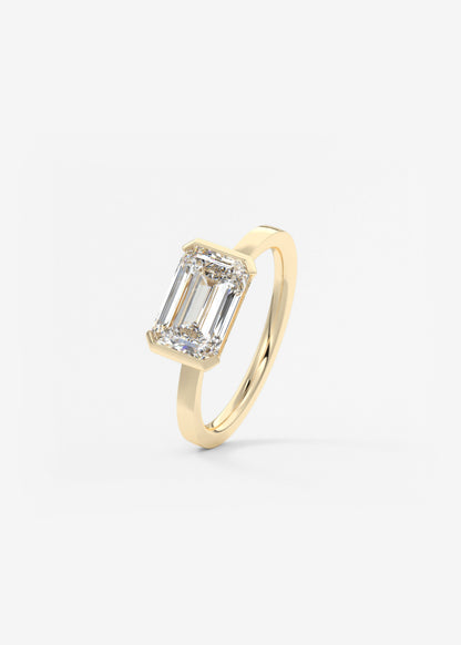 Oval Solitaire With Raised Basket Gallery Lab Grown Diamond Engagement Ring