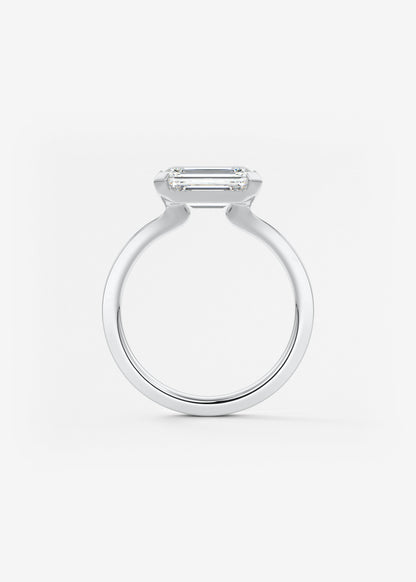 Oval Solitaire With Raised Basket Gallery Lab Grown Diamond Engagement Ring