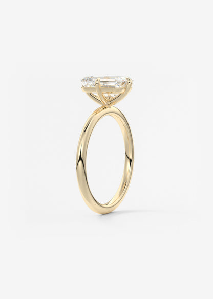 Oval Solitaire With Raised Basket Gallery Lab Grown Diamond Engagement Ring