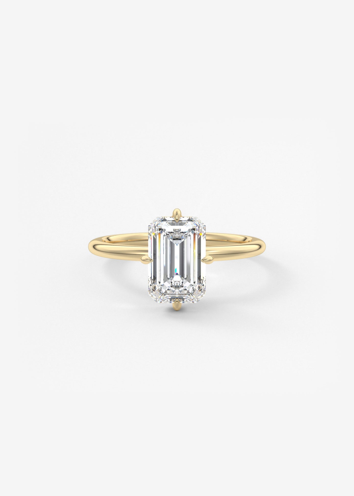 Oval Solitaire With Raised Basket Gallery Lab Grown Diamond Engagement Ring