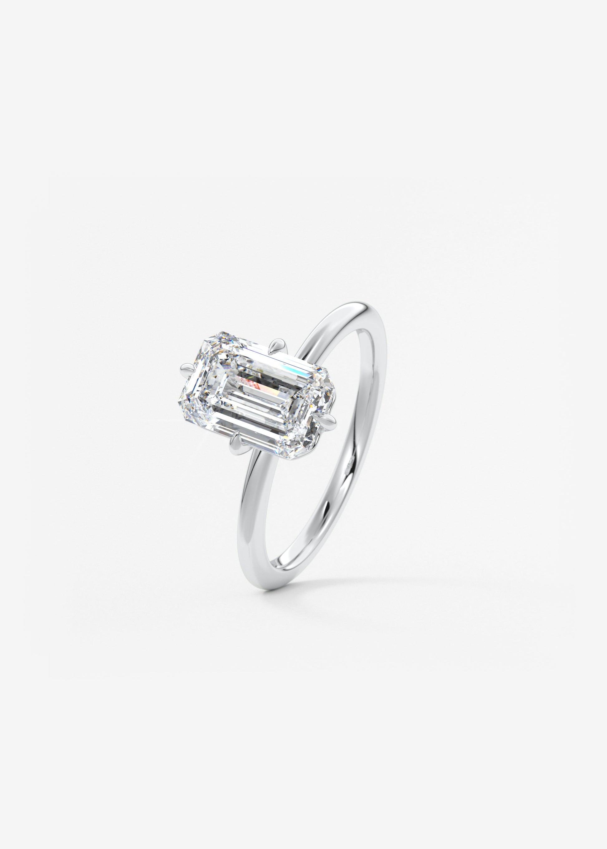 Oval Solitaire With Raised Basket Gallery Lab Grown Diamond Engagement Ring