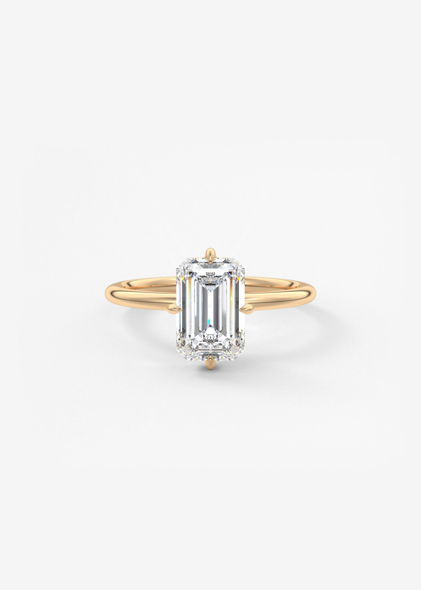 Oval Solitaire With Raised Basket Gallery Lab Grown Diamond Engagement Ring