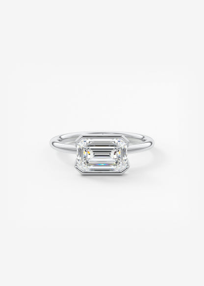 Oval Solitaire With Raised Basket Gallery Lab Grown Diamond Engagement Ring
