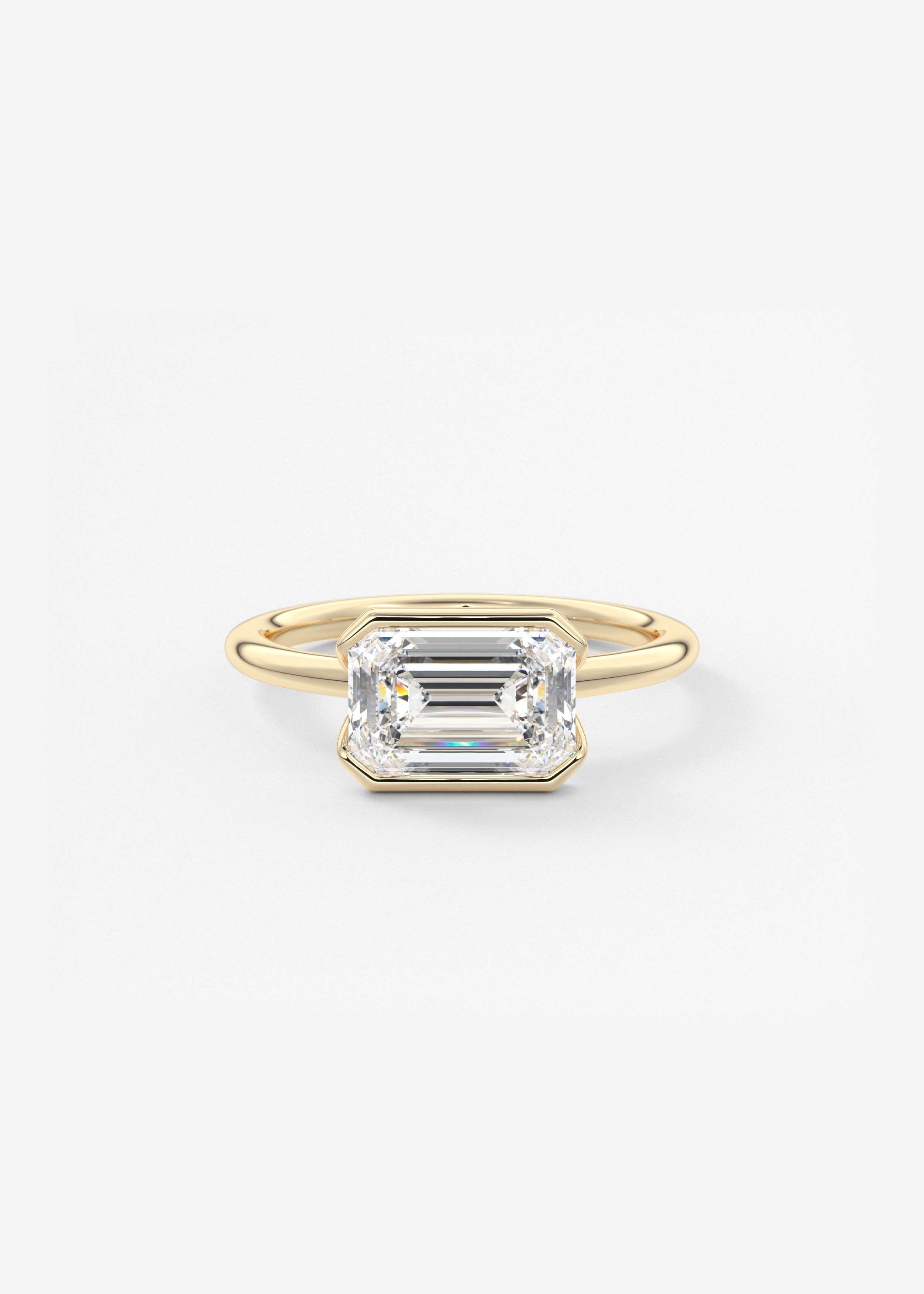 Oval Solitaire With Raised Basket Gallery Lab Grown Diamond Engagement Ring