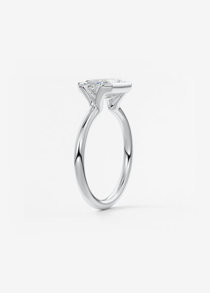 Oval Solitaire With Raised Basket Gallery Lab Grown Diamond Engagement Ring
