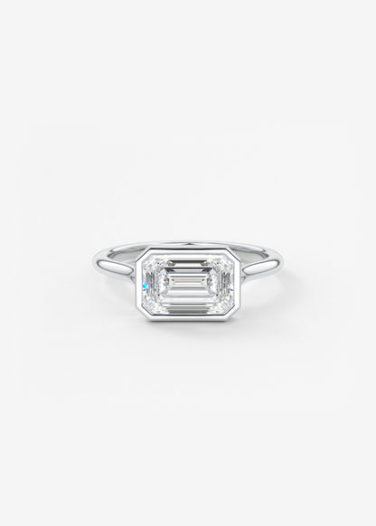 Oval Solitaire With Raised Basket Gallery Lab Grown Diamond Engagement Ring