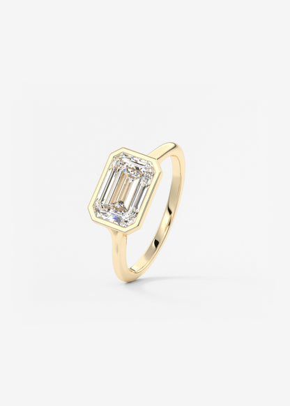 Oval Solitaire With Raised Basket Gallery Lab Grown Diamond Engagement Ring