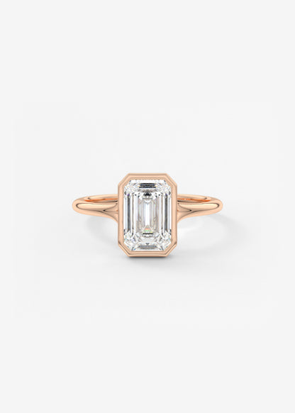 Oval Solitaire With Raised Basket Gallery Lab Grown Diamond Engagement Ring